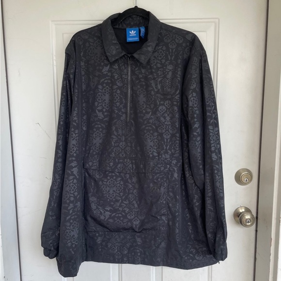 adidas Originals Ornamental Block Half-Zip Coach Jacket CF5317 size 2XL - Picture 3 of 9